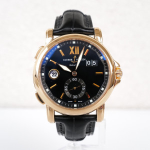 Швейцарський годинник Ulysse Nardin GMT Big Date 18K Rose Gold Black Dial 42
