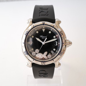 Швейцарський годинник Chopard Happy Sport Happy Fish Black Dial 38