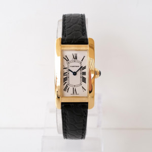 Швейцарський годинник Cartier Tank American 18K Yellow Gold Quartz