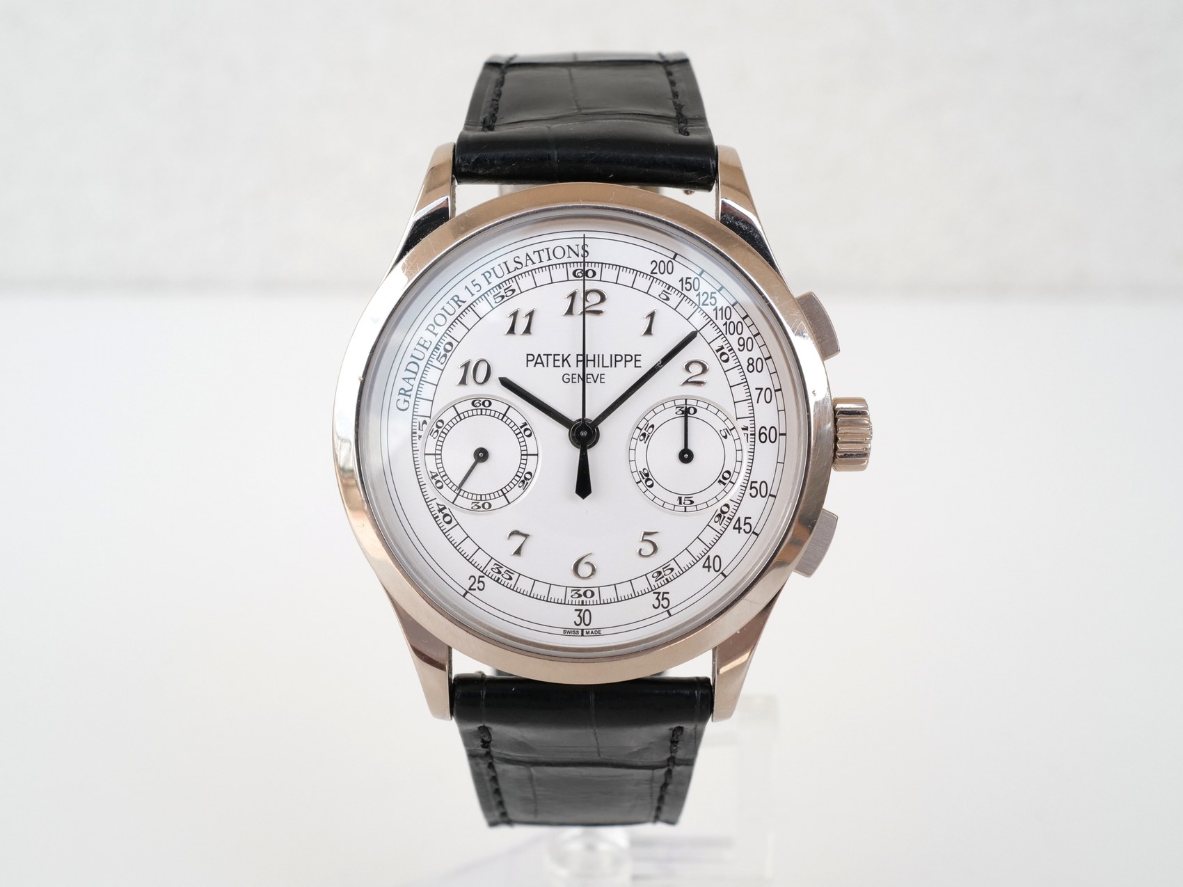 Швейцарские часы Patek Philippe Complications Manual Wind Chronograph 18K White Gold